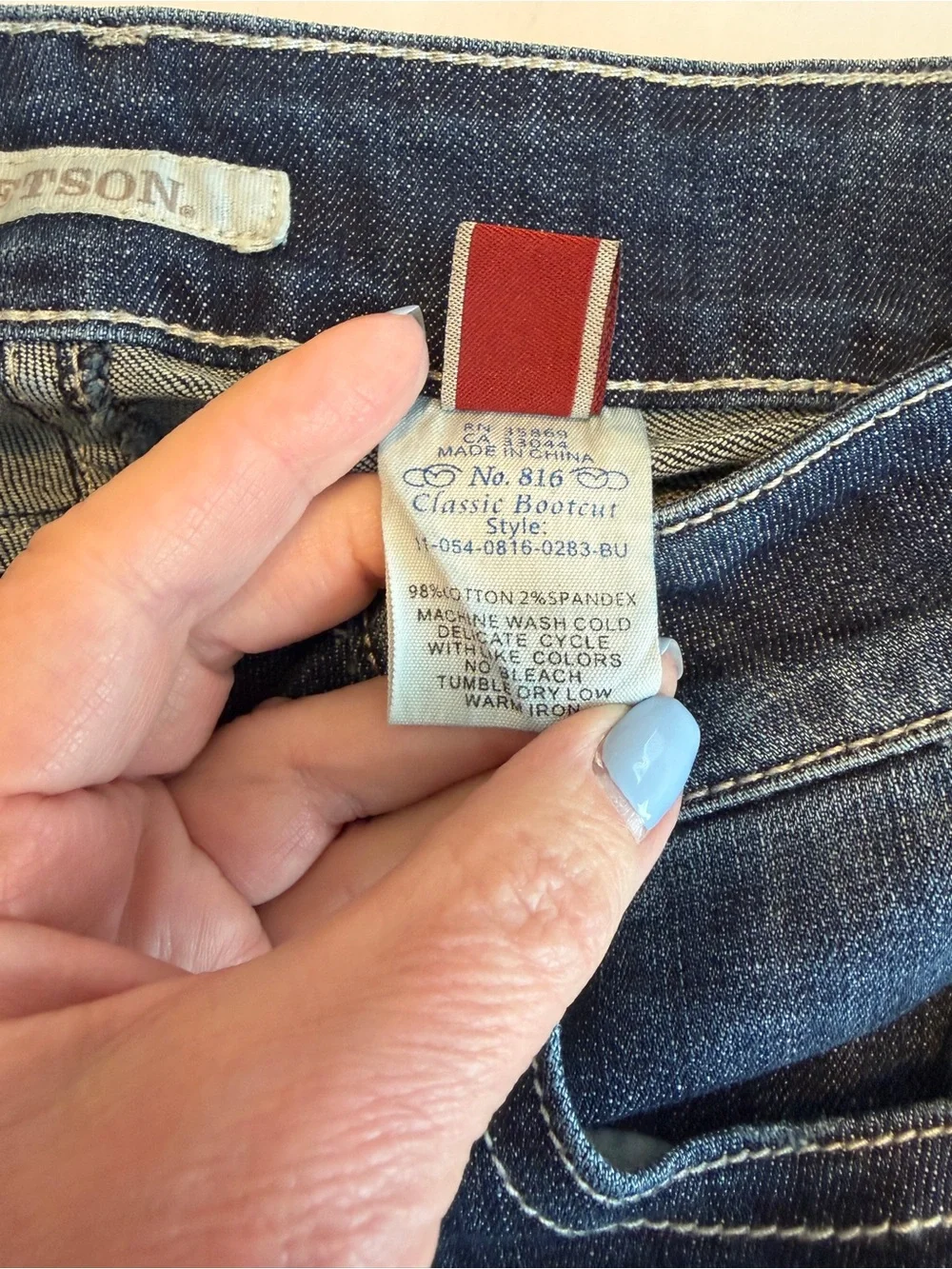 Stetson Classic Bootcut Jeans 14 Long Western Stretch Denim M4